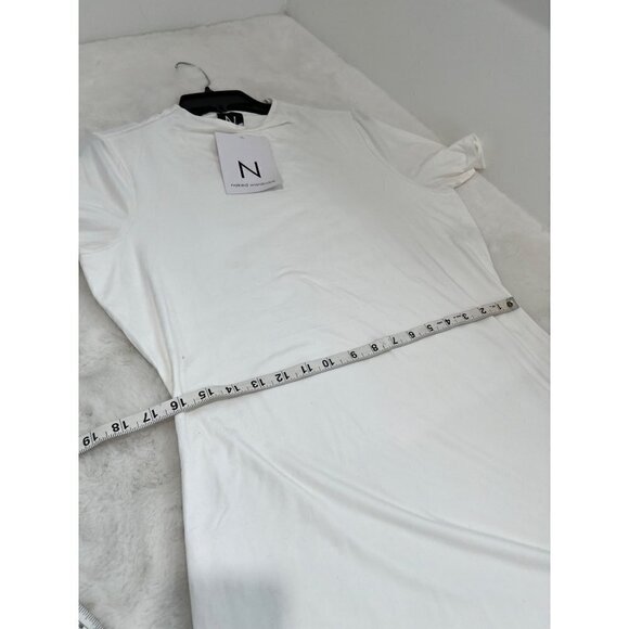 New N BY NAKED WARDROBE Size 2x Bare Body-Con Minidress White - Picture 8 of 14